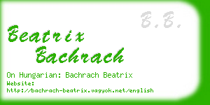 beatrix bachrach business card